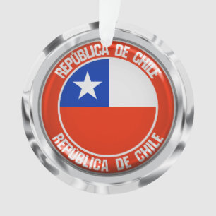 Ornamento Emblema Redondo do Chile