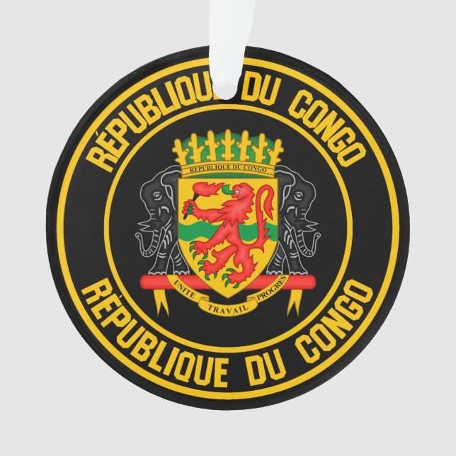 Ornamento Emblema redondo do Congo (Frente)
