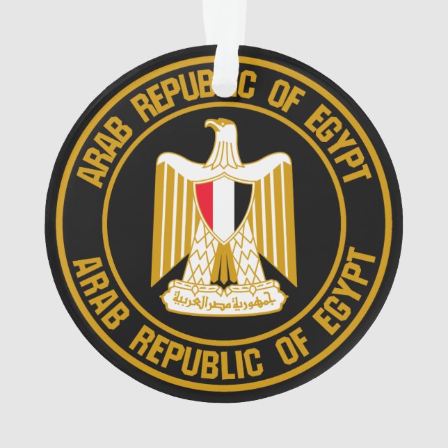 Ornamento Emblema redondo do Egito (Verso)