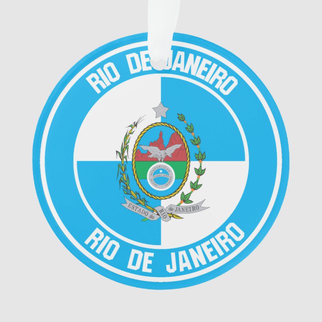 Ornamento Emblema redondo do Rio de Janeiro (Frente)