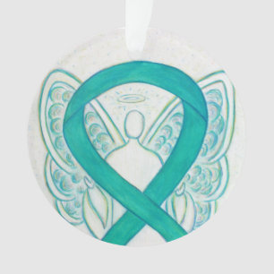 Ornamento Emerald Green Sensibence Ribbon Angel Ornaings