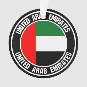 Ornamento Emirados Árabes Unidos - Redonda Emblem
