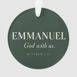 Ornamento EMMANUEL | Mateus 1:23 | Natal