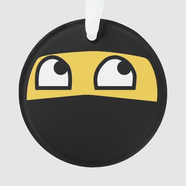 Ornamento Emoji bonito de Ninja do lil (Frente)
