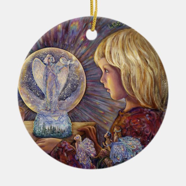 Ornamento Enchanted do feriado 2017 do globo da (Frente)