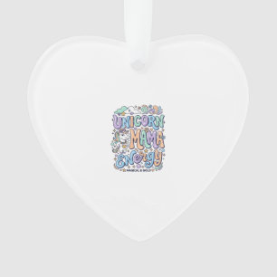 Ornamento Energia de Mãe Unicórnio Kawaii Design Vetorial_1