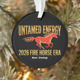 Ornamento Energia Indomável Ano do Cavalo de Fogo 2026 Ano N
