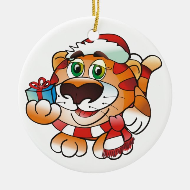 Ornamento: Enfeites de natal Tigre (Frente)