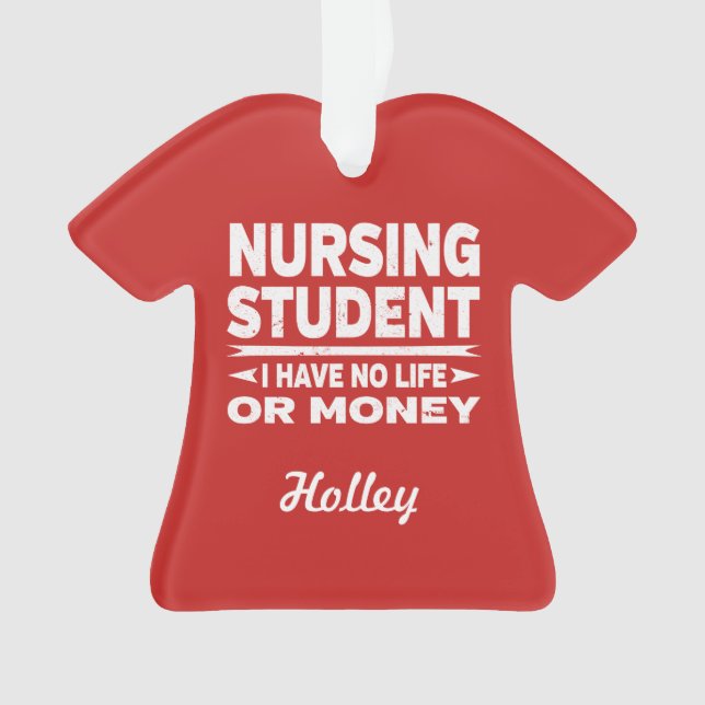 Ornamento Enfermagem de Estudantes Universitários Sem Vida o (Frente)