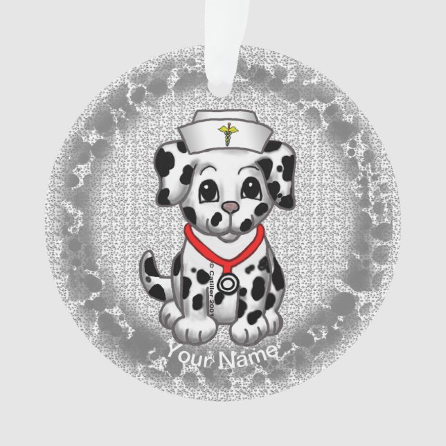 Ornamento Enfermeira Cachorro  (Frente)