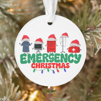 Ornamento Enfermeira de Natal de Emergência Enfermeira de Na