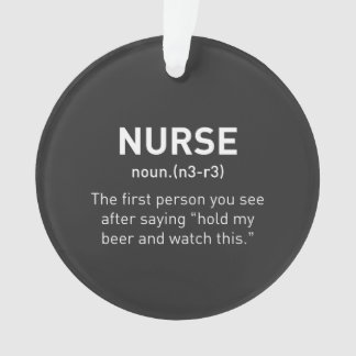Ornamento Enfermeira Definição Engraçada| Presentes Registra
