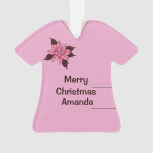 Ornamento Enfermeira Doutor Esfrega Uniforme de Natal Rosa 3