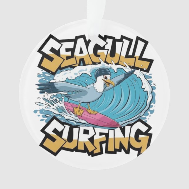Ornamento Enfermeiro de inverno, Surfe de Seagull, Seagull (Frente)