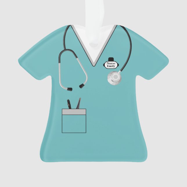 Ornamento Enfermeiro Presente, Enfermagem Escolar, Estetoscó (Frente)