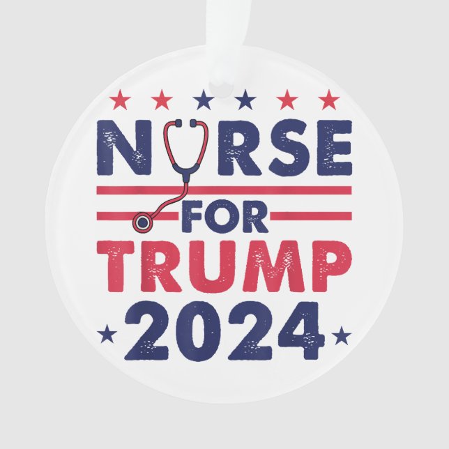 Ornamento Enfermeiros Retroativos Para Trump 2024 America St (Frente)