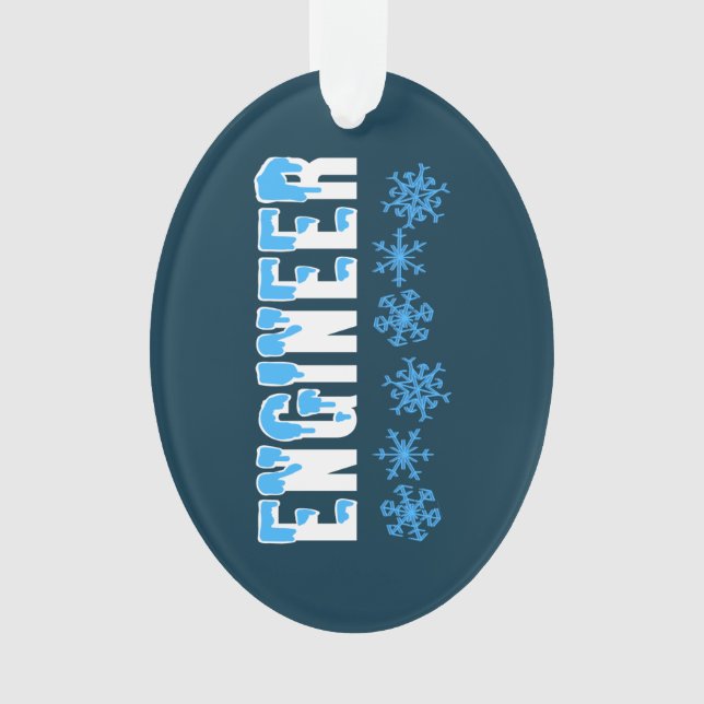 Ornamento Engenheiro Floco de Neve (Frente)