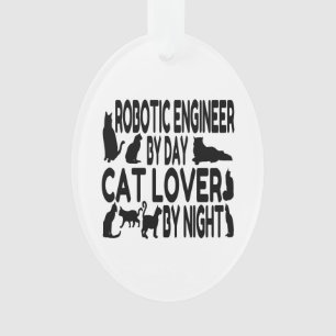 Ornamento Engenheiro Robótico do Cat Lover