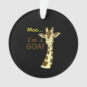 Ornamento Engraçada Girafa Moo Eu sou um Gosta