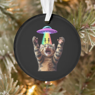 Ornamento Engraçado Cat Selfie Alienígena OFO Hilariable Per