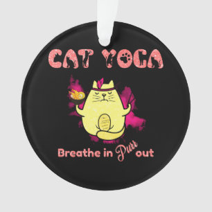 Ornamento Engraçado Cat Yoga