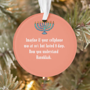 Ornamento Engraçado citação Sarcástica de Hanukkah Chanukah