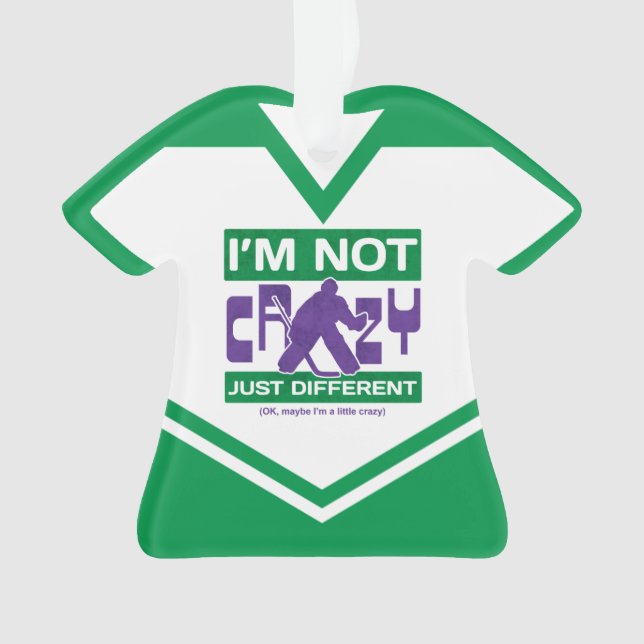 Ornamento engraçado do Goalie do hóquei do jérsei (Frente)