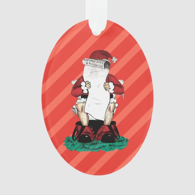 Ornamento engraçado do papai noel (Frente)