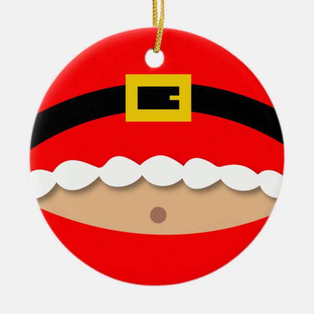 Ornamento engraçado do terno de Papai Noel (Frente)