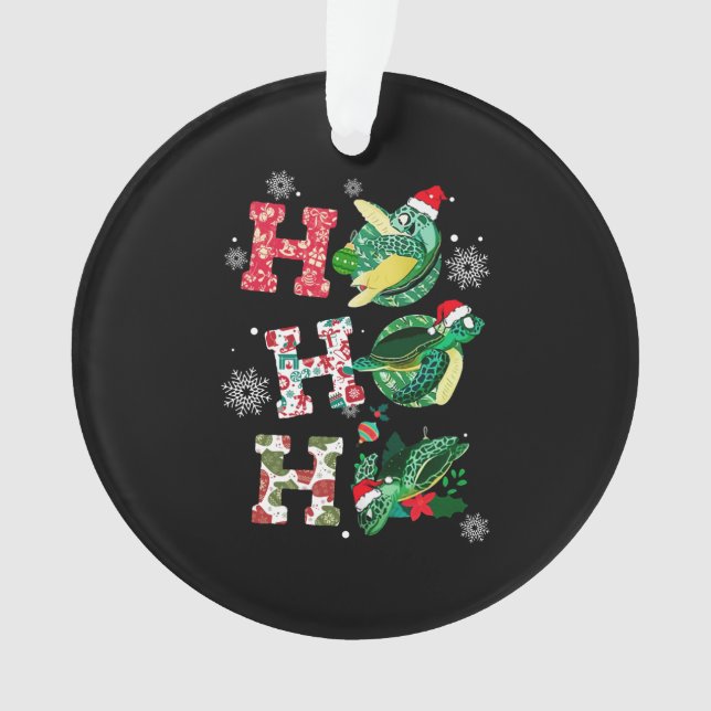 Ornamento Engraçado Feliz Natal HO HO Papais noeis de Tartar (Frente)