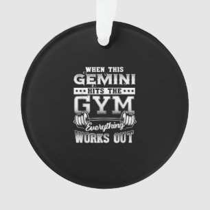 Ornamento Engraçado Gemini Gym Workout Design