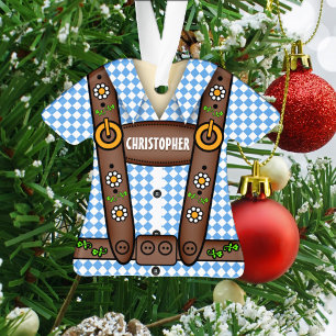 Ornamento Engraçado Lederhosen Personalizado