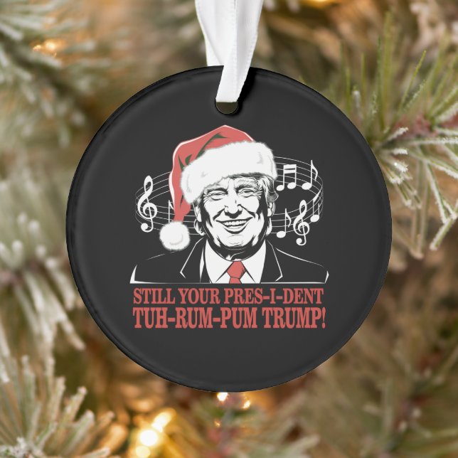 Ornamento Engraçado Presidente Trump Pajamas Ugly Xmas (Árvore)