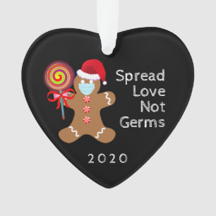 Ornamento Engraçado Rosto de Natal Encantado Máscara Gingerp