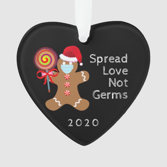 Ornamento Engraçado Rosto de Natal Encantado Máscara Gingerp (Frente)