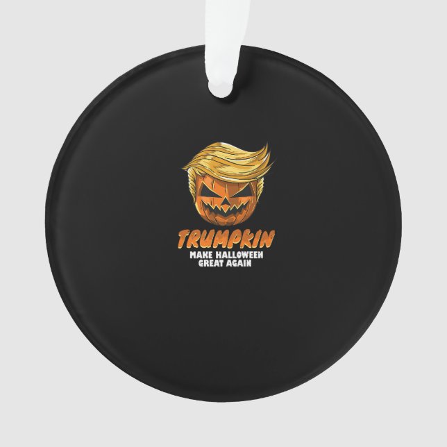 Ornamento Engraçado Trumpkin Torne O Excelente De Halloween  (Frente)