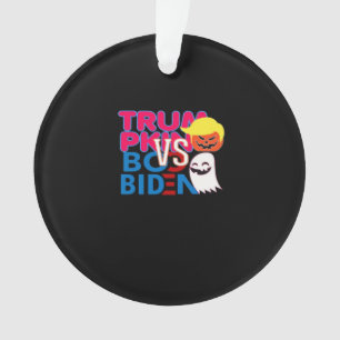 Ornamento Engraçado Trumpkin Vs Boo Biden Design Classe Hall