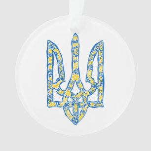 Ornamento Énica nacional ucraniana emblem trident trizub