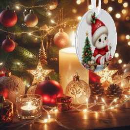 Ornamento Entre no espírito festivo com o rato de Natal