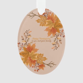 Ornamento Entretenimento de Ação de Graças Personalizada