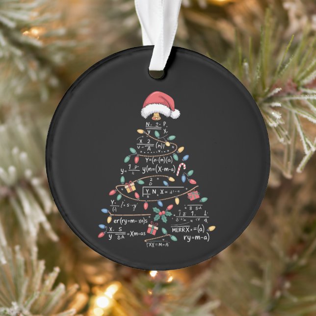 Ornamento Equações de Matemática Árvore de Natal Natal Feria (Árvore)