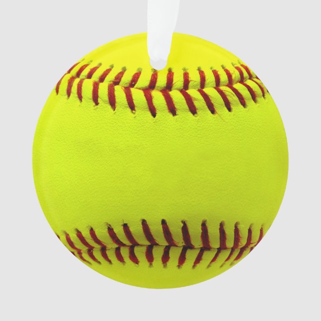 Ornamento Equipe Amarelo Softball Personalizável (Frente)