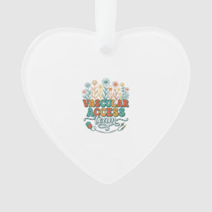 Ornamento Equipe de Acesso Vascular Camisa Floral Médica Des