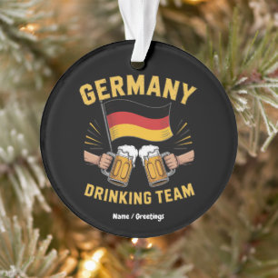 Ornamento Equipe de Bebedores da Alemanha Oktoberfest Prost