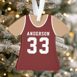 Ornamento Equipe de Esportes de Basquete Jersey - Maroon uni<br><div class="desc">Ornamento Uniforme da Equipe Esportiva de Basquete Jersey. Este ornamento de camisa de basquete é perfeito para qualquer um que pratica esportes escolares ou ama assistir esportes. Personalize este design personalizado com o seu próprio nome de equipe e número de camisa.</div>
