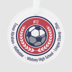 Ornamento Equipe de futebol Red White Blue Modern