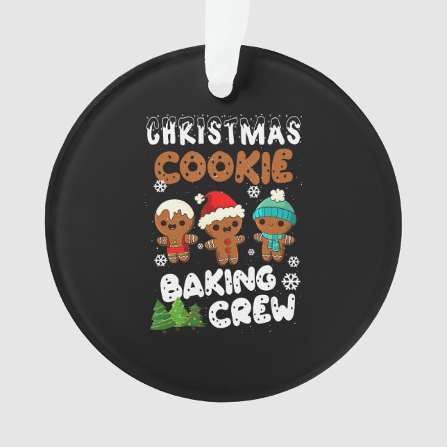 Ornamento Equipe de panificação de biscoitos de Natal | pres (Frente)