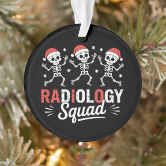 Ornamento Equipe de Radiologia Esqueleto de Natal Técnico de