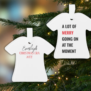 Ornamento Era de Natal Muito Merry Acontecendo Personalizado