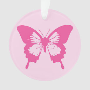 Ornamento Esboço da borboleta, luz - rosa e fúcsia